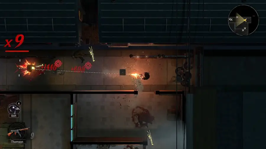 A Cohen 1939 corridor fight with a x9 combo counter and chained kill points